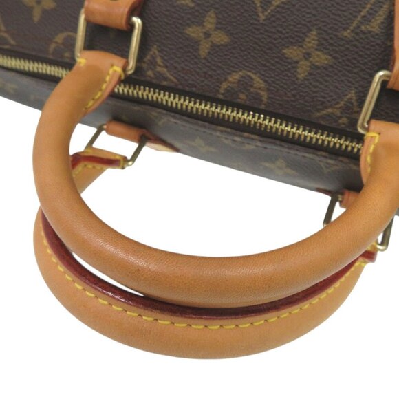 LOUIS VUITTON Brown Monogram Speedy 35 Boston Bag